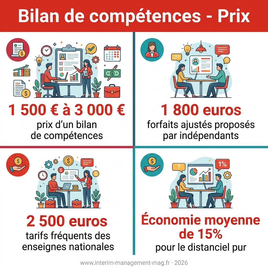 Infographie — bilan de compétences prix