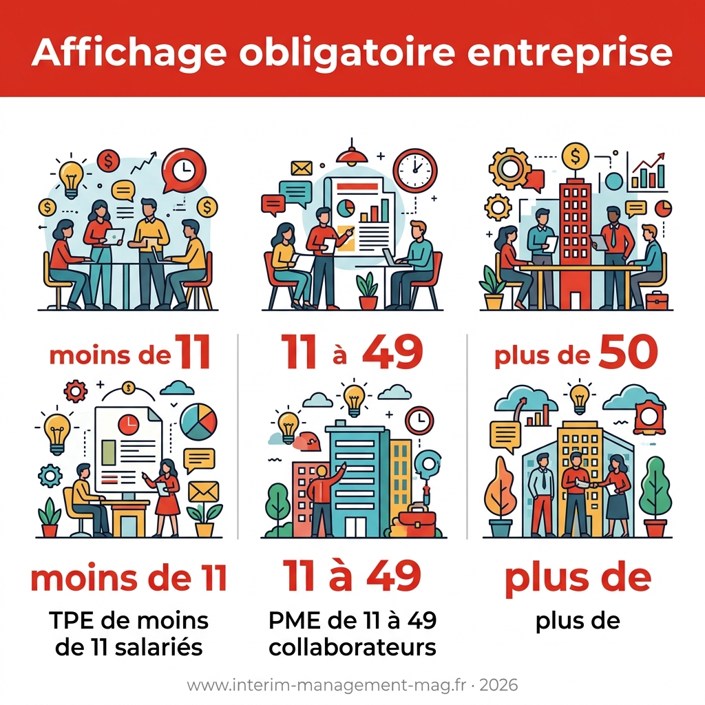 Infographie — affichage obligatoire entreprise